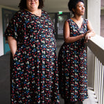 The Joan Dress in Midnight Flowers - House of Flint