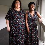 The Joan Dress in Midnight Flowers - House of Flint