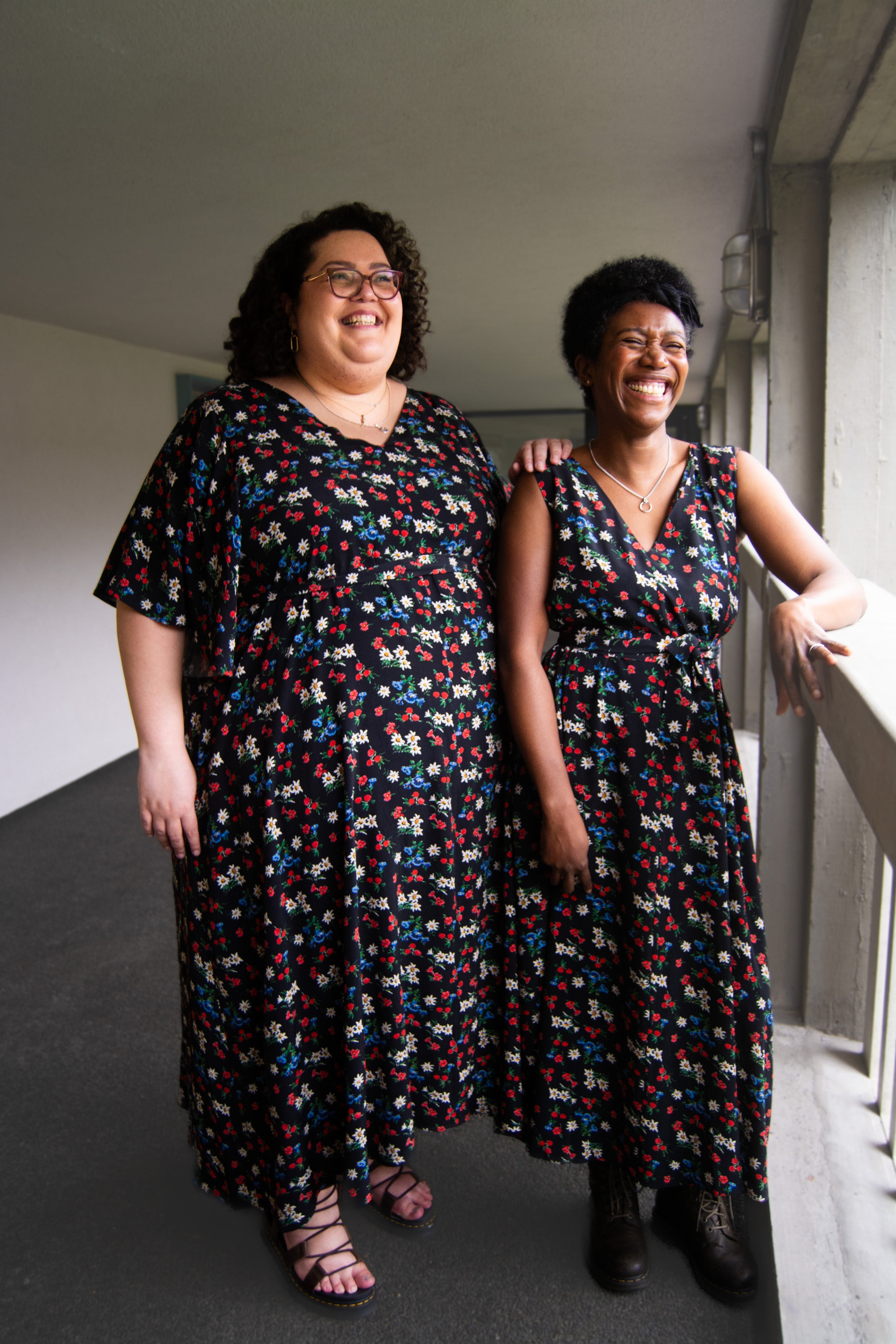 The Joan Dress in Midnight Flowers - House of Flint