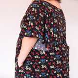 The Joan Dress in Midnight Flowers - House of Flint