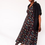 The Joan Dress in Midnight Flowers - House of Flint