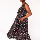 The Joan Dress in Midnight Flowers - House of Flint