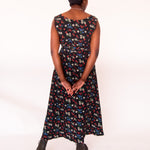 The Joan Dress in Midnight Flowers - House of Flint