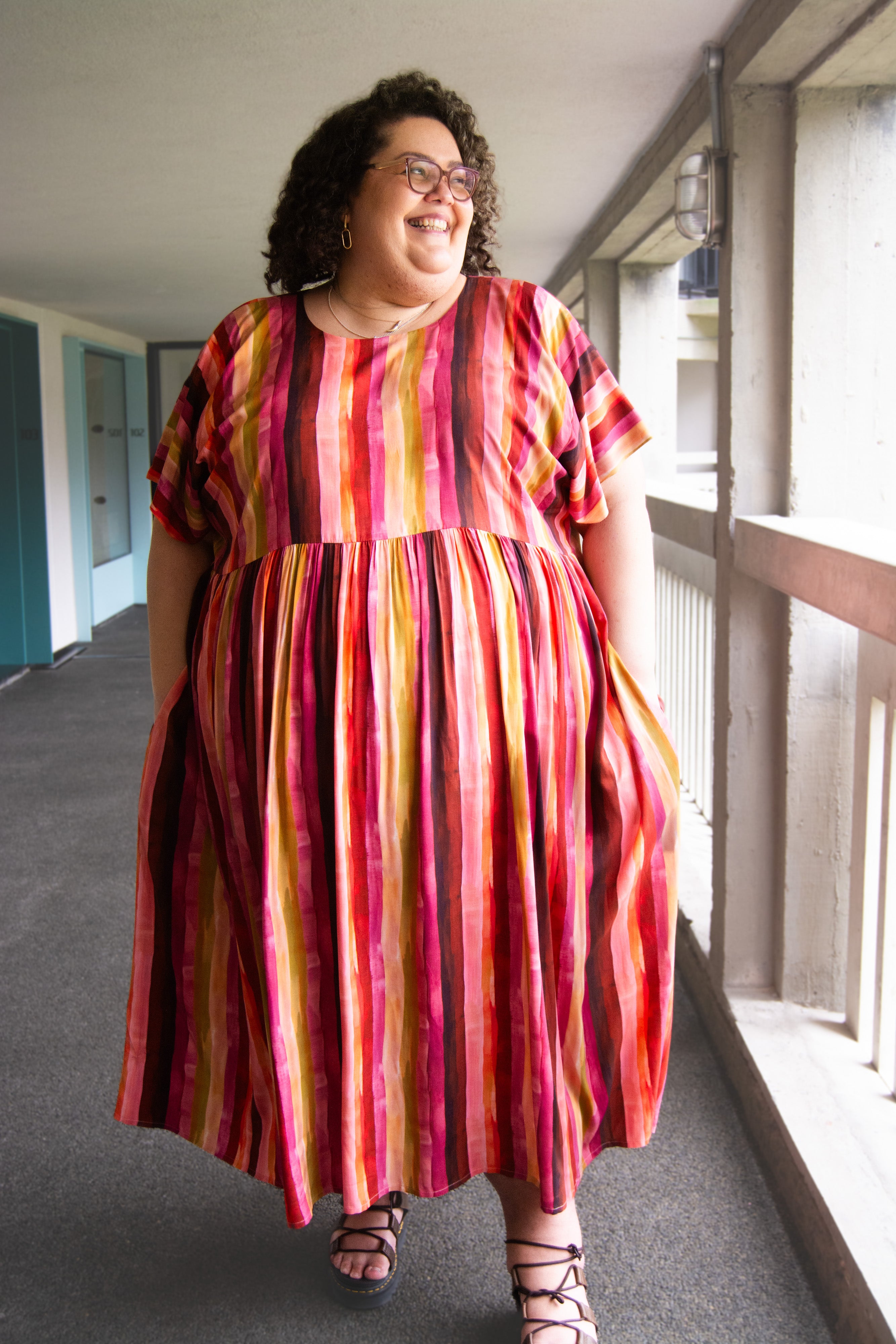 The Everything Dress in Sunset Stripe - House of Flint