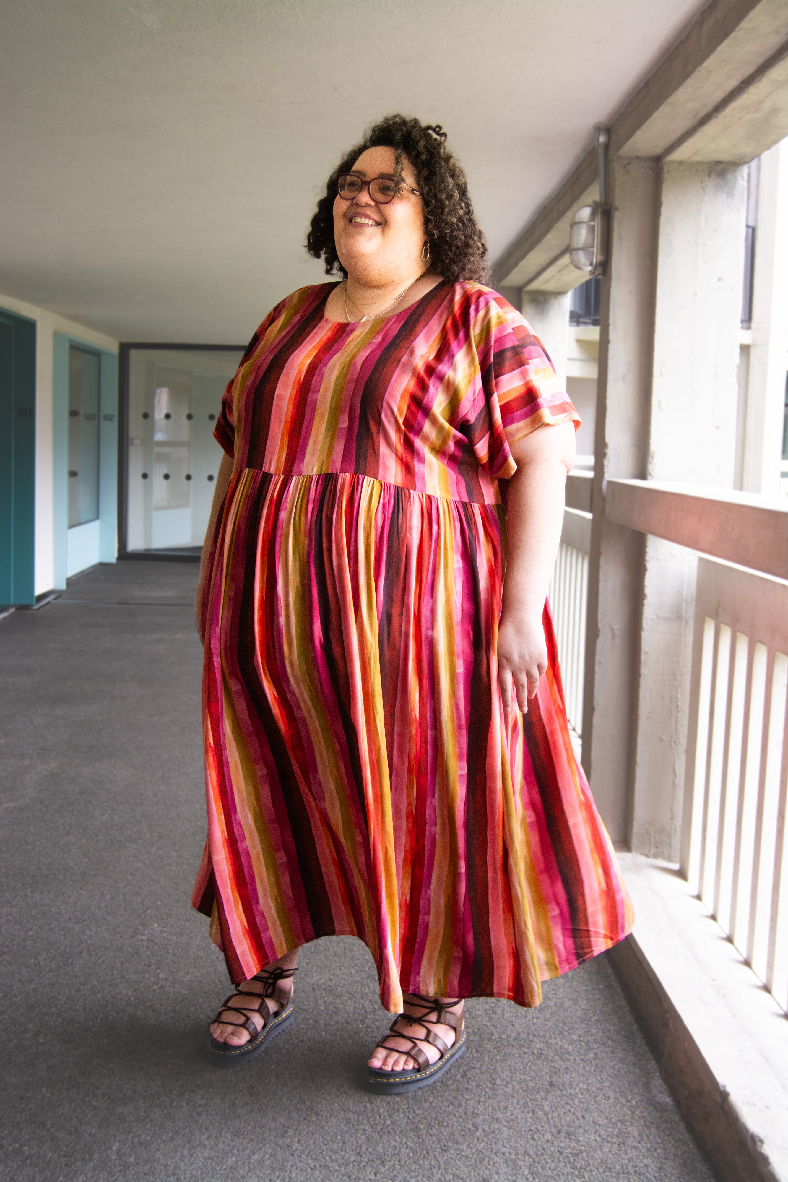 The Everything Dress in Sunset Stripe - House of Flint