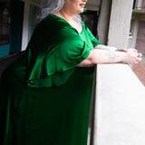 The Joan Dress in Emerald Satin - pre-order - House of Flint