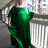 The Joan Dress in Emerald Satin - pre-order - House of Flint