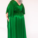 The Joan Dress in Emerald Satin - pre-order - House of Flint