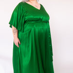 The Joan Dress in Emerald Satin - pre-order - House of Flint