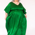 The Joan Dress in Emerald Satin - pre-order - House of Flint