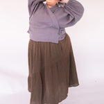 The Gathered Skirt in Pink Stitch Cotton - House of Flint
