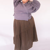 The Gathered Skirt in Pink Stitch Cotton - House of Flint