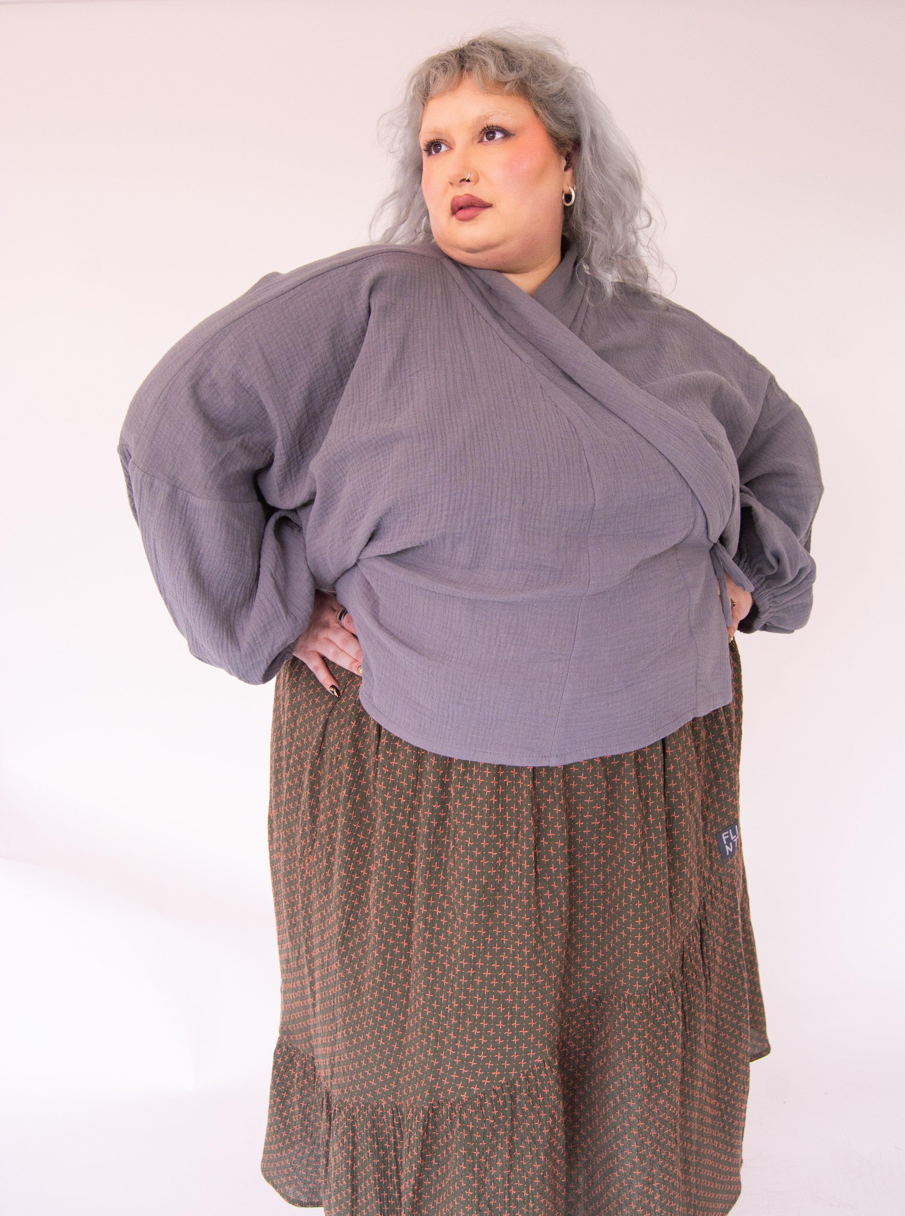 The Solstice Shirt in Mushroom double gauze - House of Flint