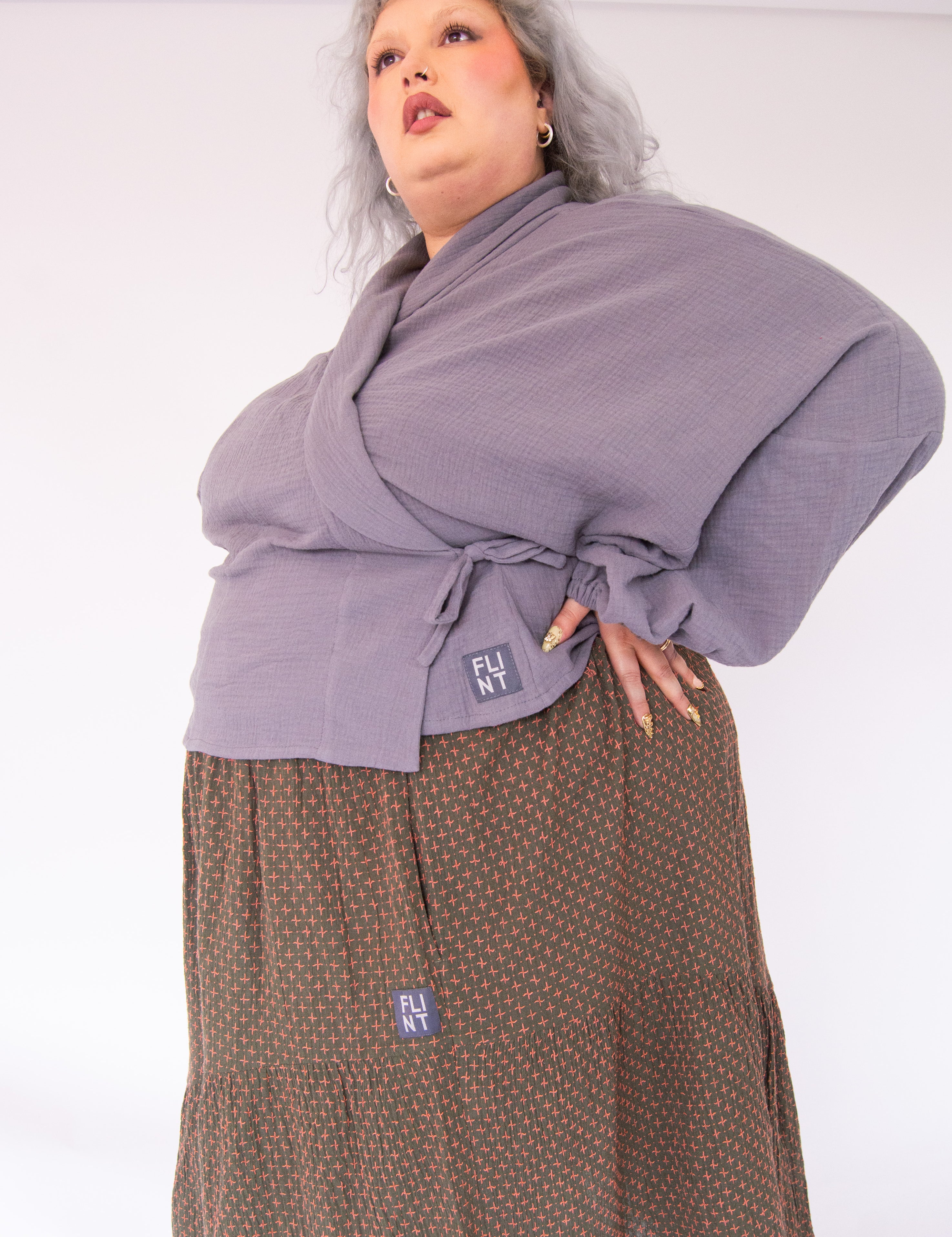 The Solstice Shirt in Mushroom double gauze - House of Flint