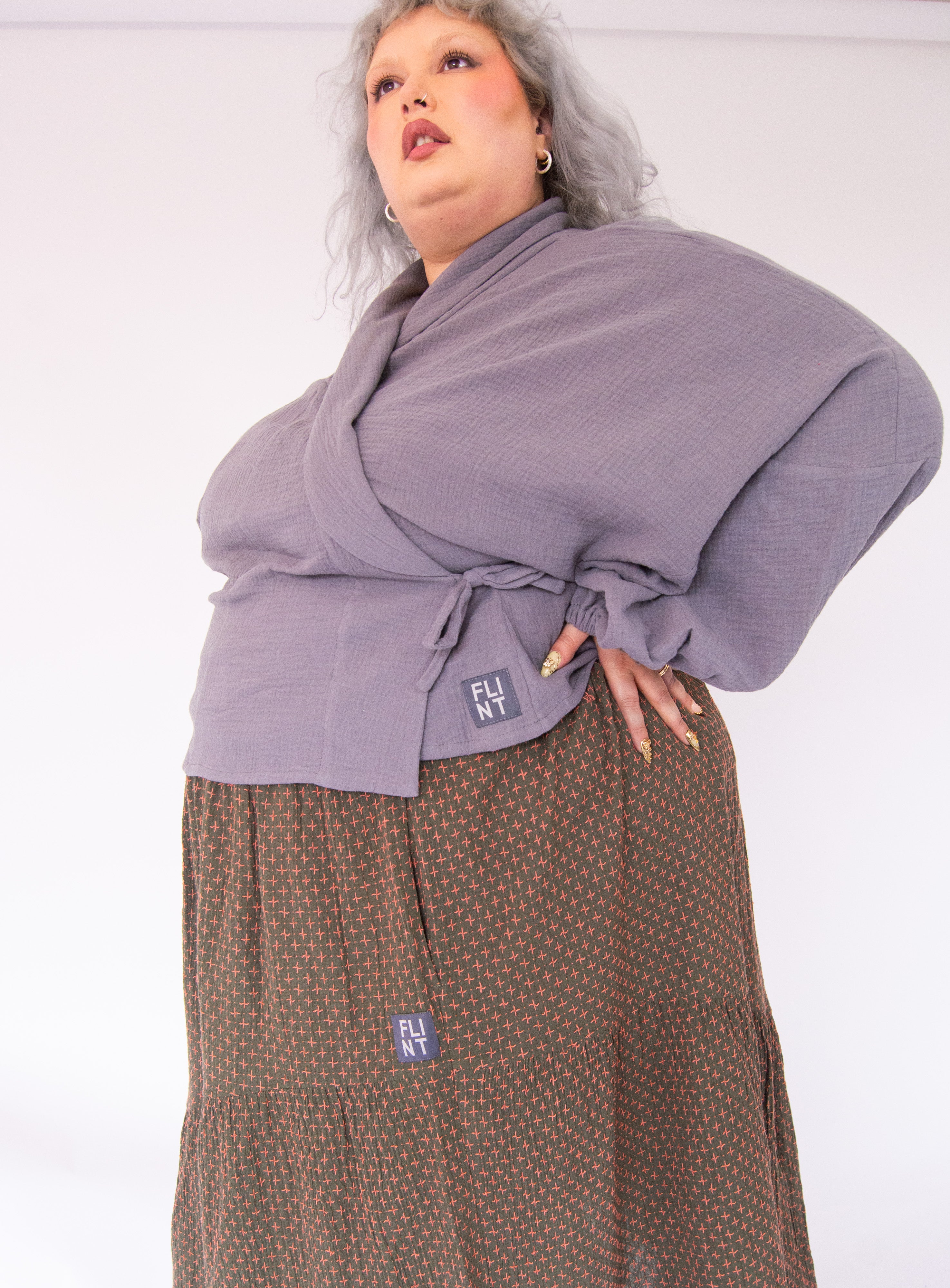 The Solstice Shirt in Mushroom double gauze - House of Flint