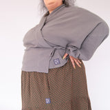 The Solstice Shirt in Mushroom double gauze