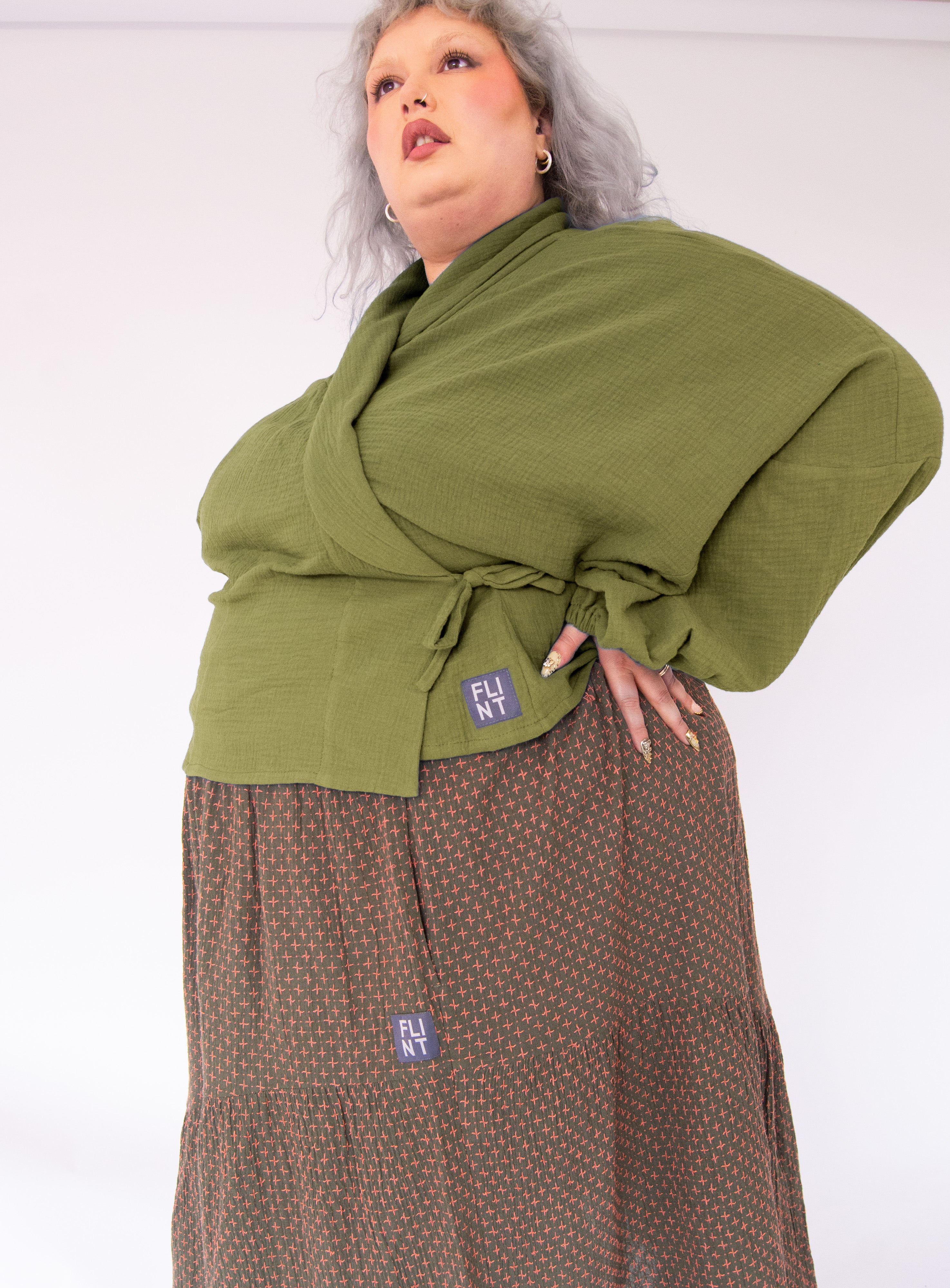 The Solstice Shirt in Lemons print double gauze - House of Flint