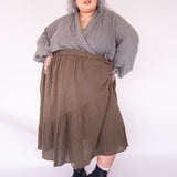 The Solstice Shirt in Mushroom double gauze