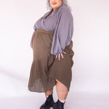 The Gathered Skirt in Pink Stitch Cotton - House of Flint