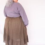The Gathered Skirt in Pink Stitch Cotton - House of Flint