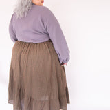 The Gathered Skirt in Pink Stitch Cotton - House of Flint