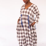 The Double Take Dress in Brushed Cotton Check - House of Flint