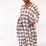 The Double Take Dress in Brushed Cotton Check - House of Flint