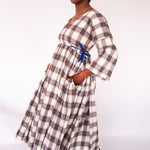 The Double Take Dress in Brushed Cotton Check - House of Flint