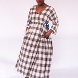 The Double Take Dress in Brushed Cotton Check - House of Flint