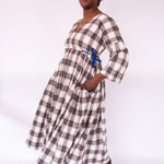 The Double Take Dress in Brushed Cotton Check - House of Flint