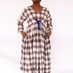 The Double Take Dress in Brushed Cotton Check - House of Flint