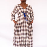 The Double Take Dress in Brushed Cotton Check - House of Flint