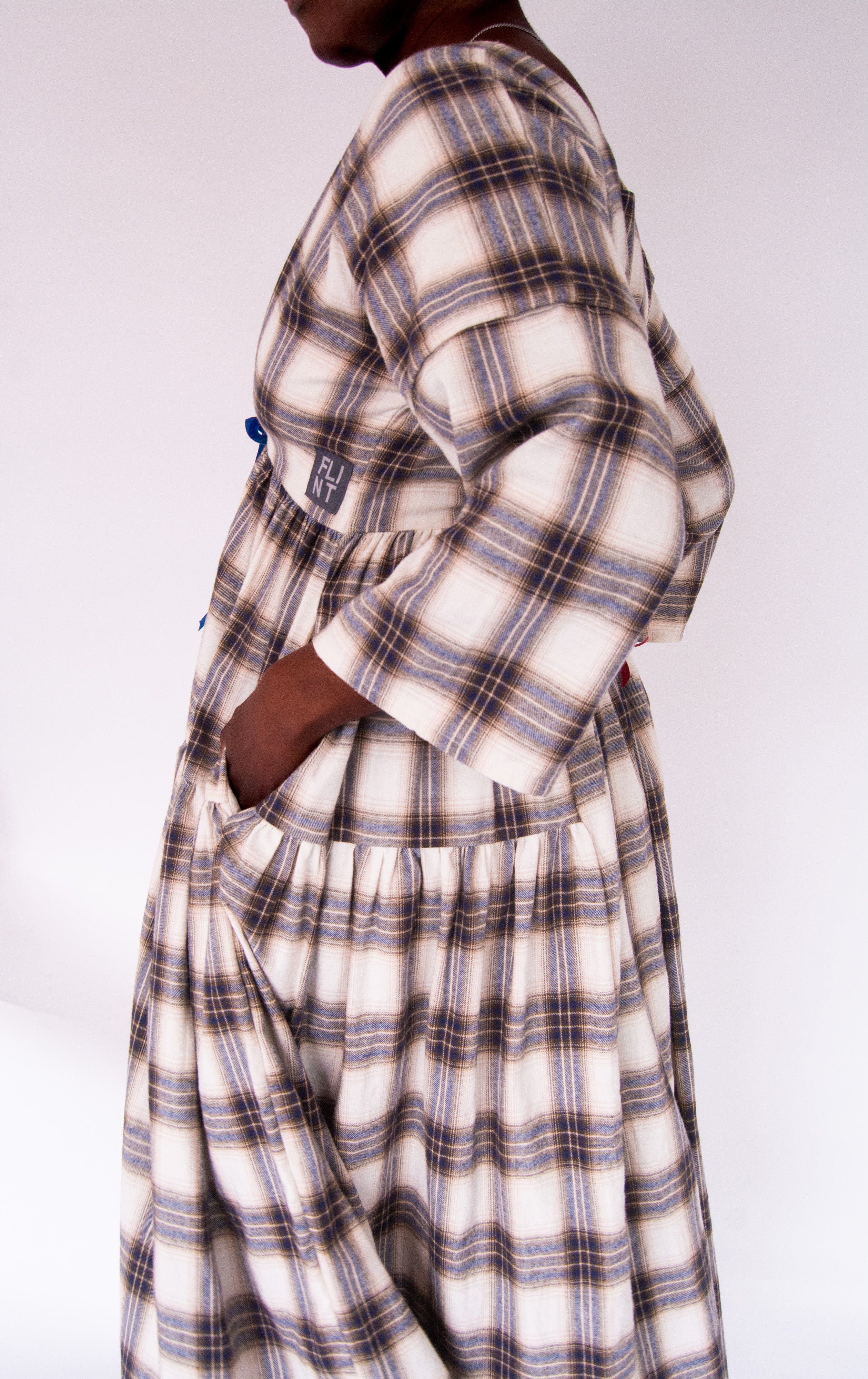 The Double Take Dress in Brushed Cotton Check - House of Flint