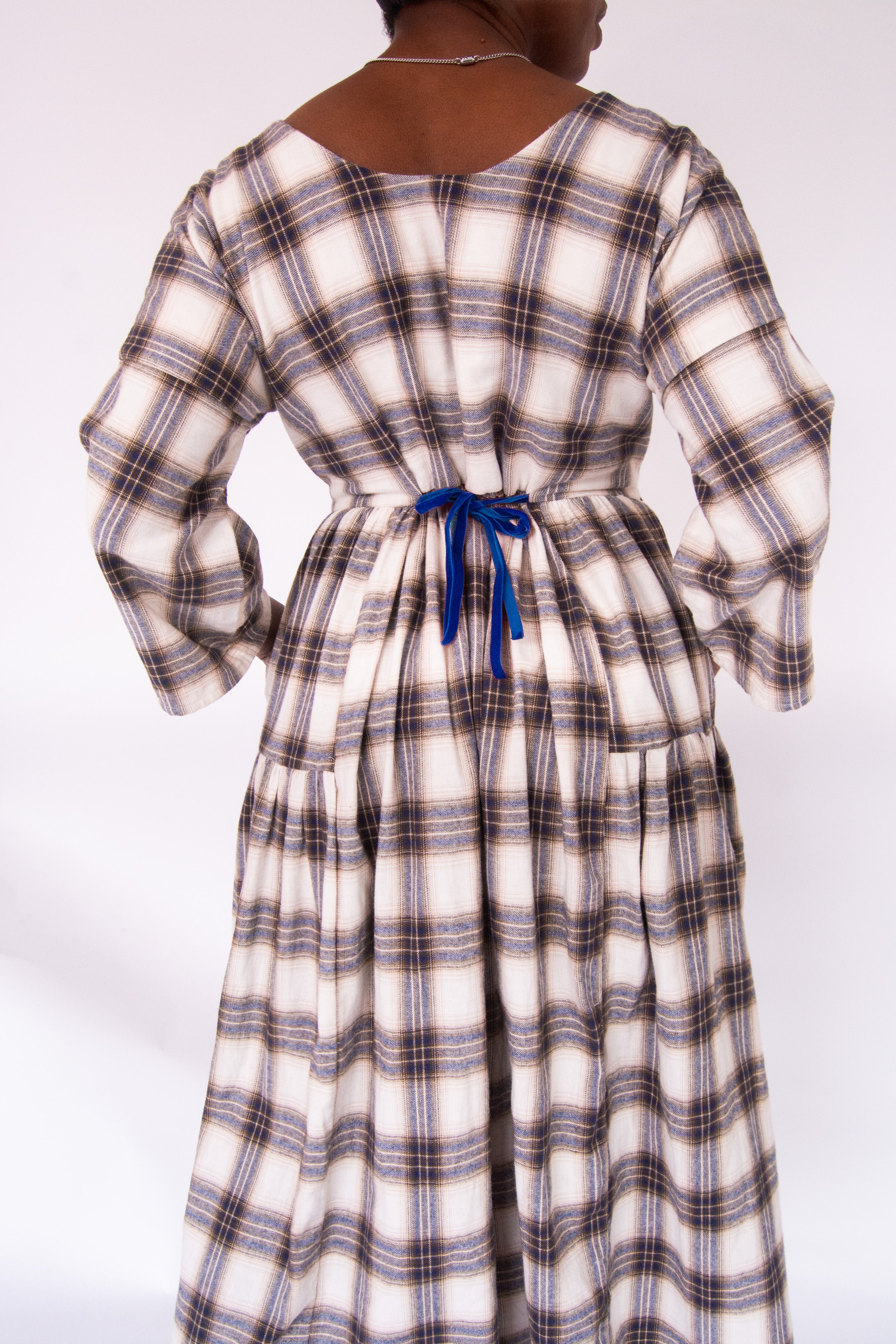 The Double Take Dress in Brushed Cotton Check - House of Flint