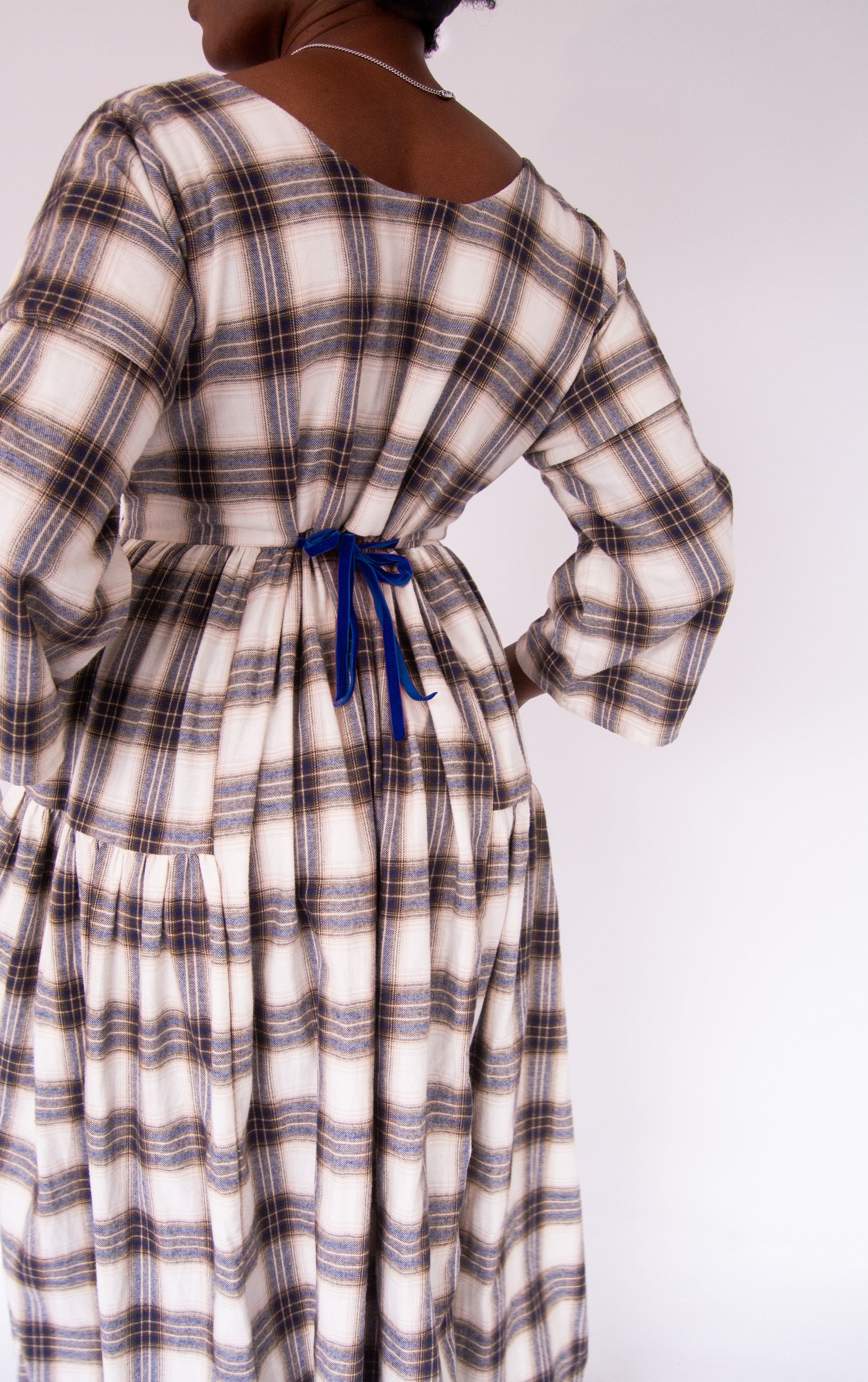 The Double Take Dress in Brushed Cotton Check - House of Flint