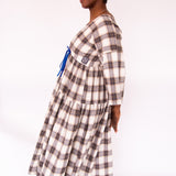 The Double Take Dress in Brushed Cotton Check - House of Flint
