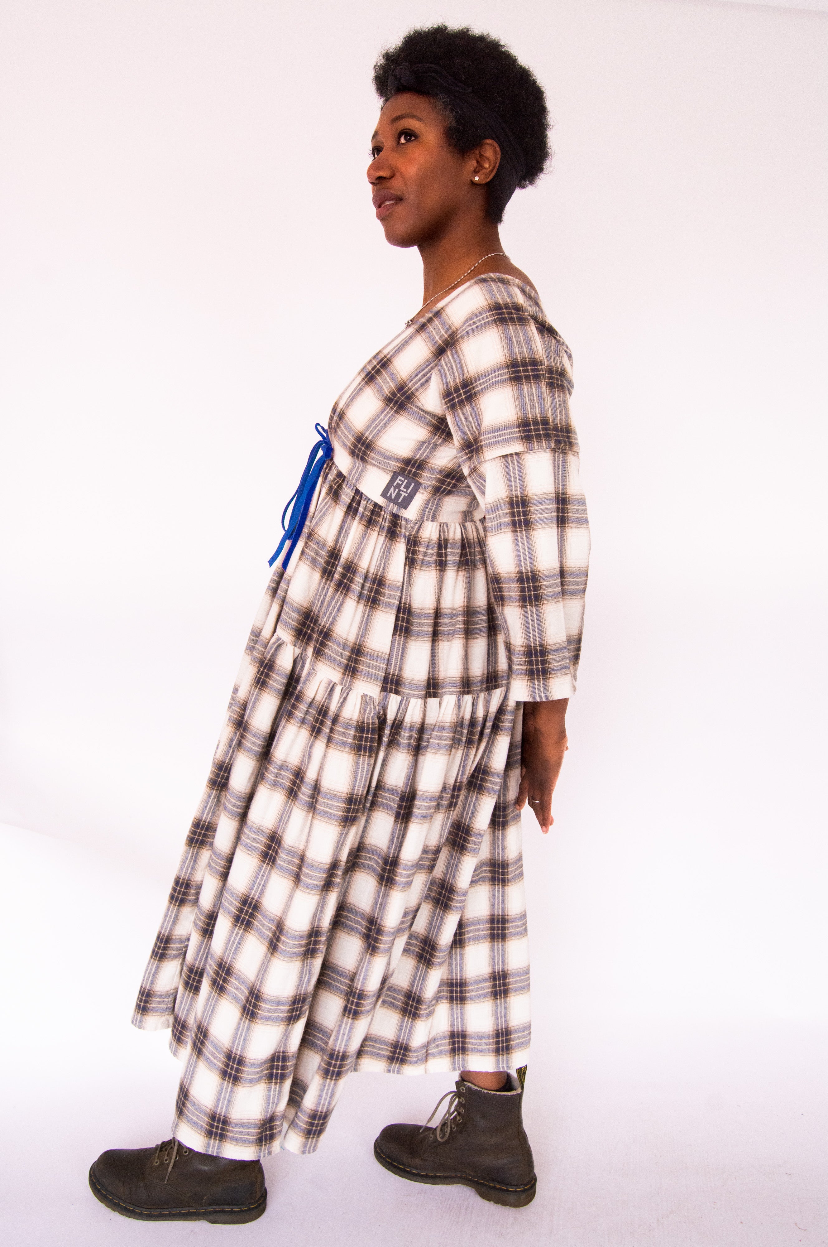 The Double Take Dress in Brushed Cotton Check - House of Flint
