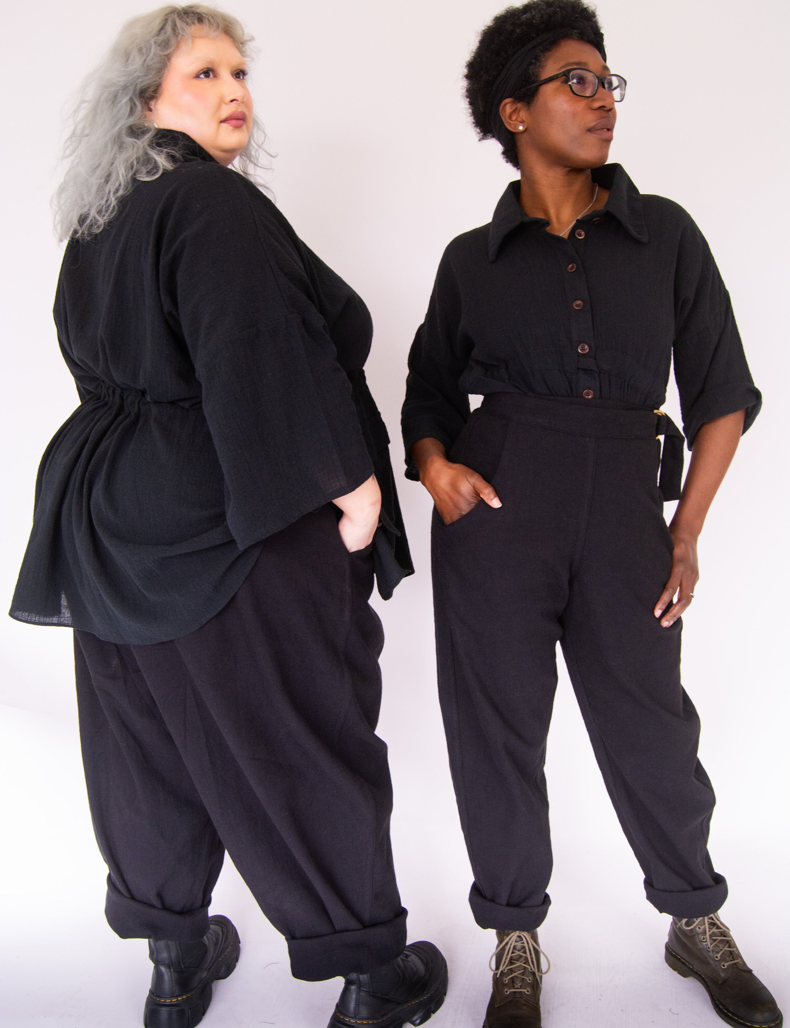 The Good Life Shirt in Black Cotton - ships early April - House of Flint