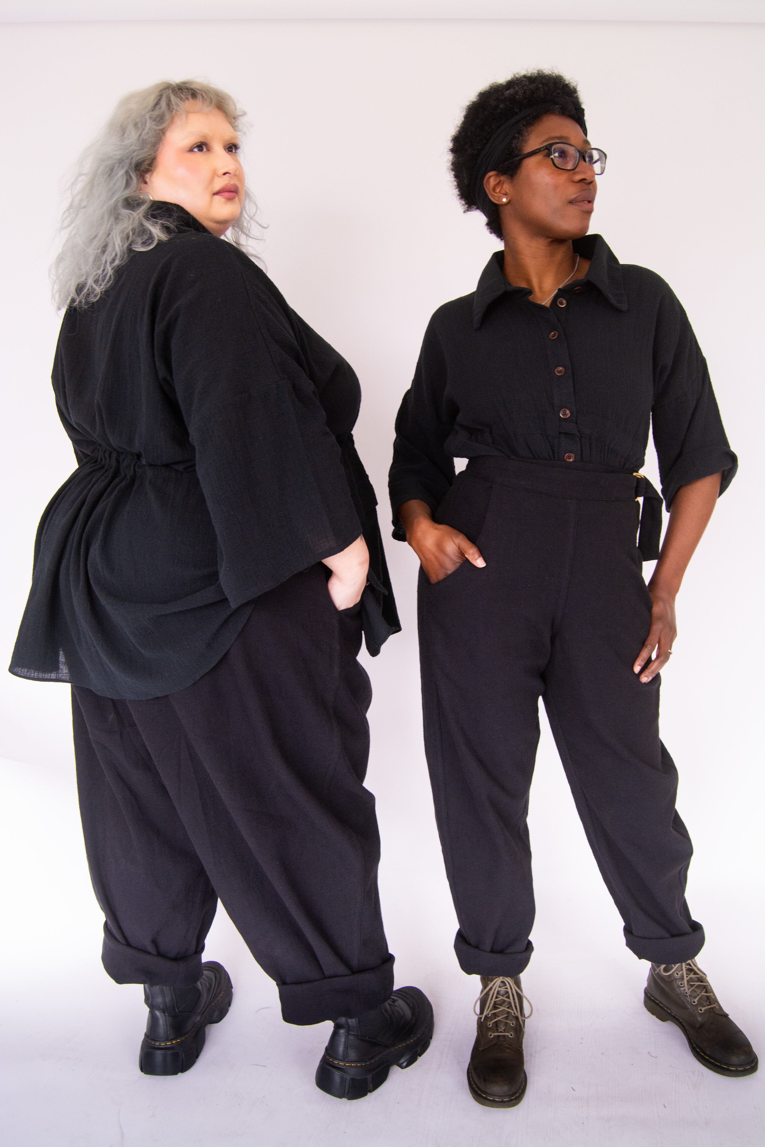 The Good Life Shirt in Black Cotton - ships early April - House of Flint