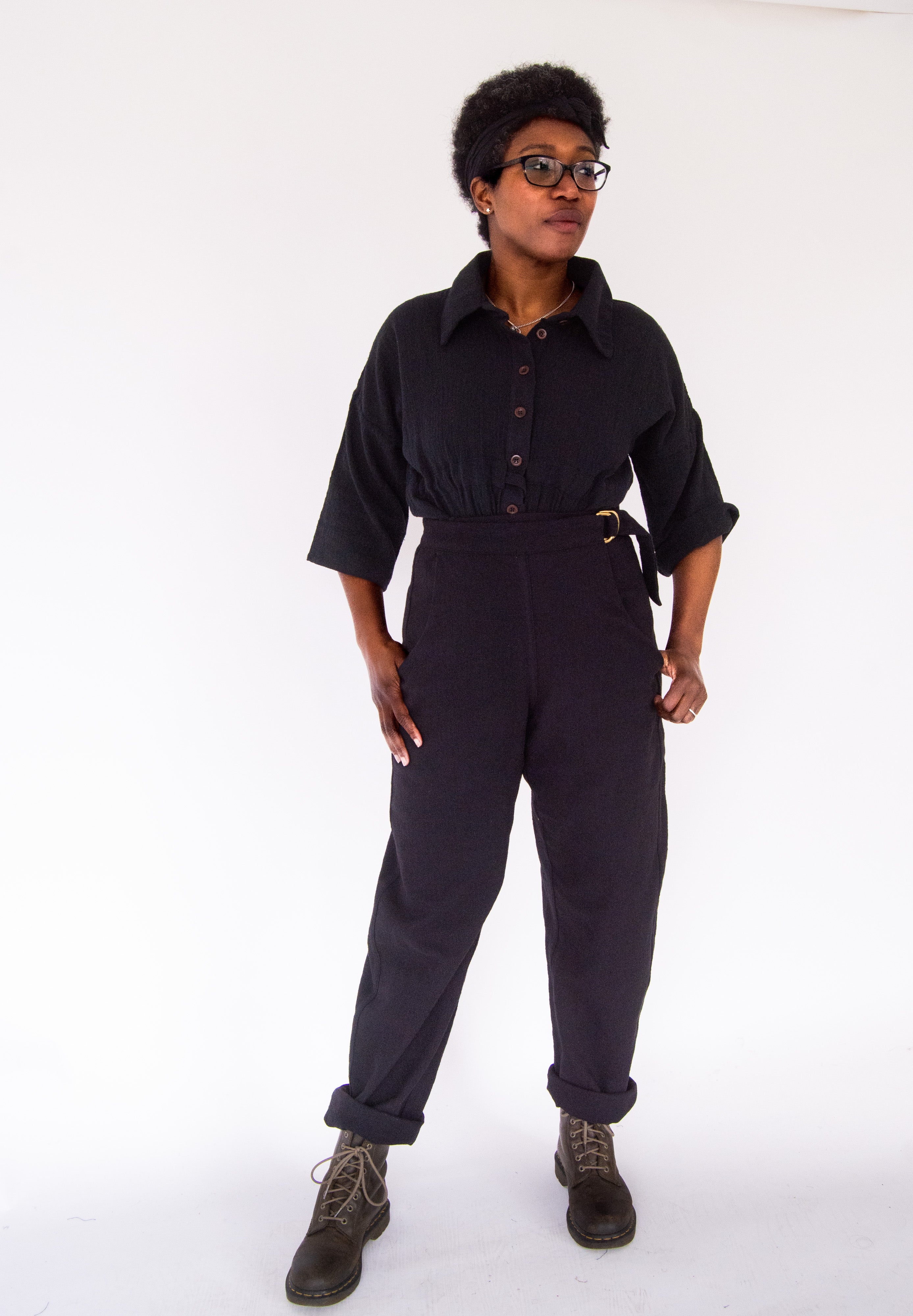 The Good Life Shirt in Black Cotton - ships early April - House of Flint