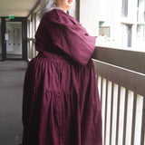 The Double Take Dress in Plum linen - House of Flint