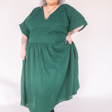 The Double Take Dress in Jeans Blue linen