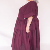 The Double Take Dress in Plum linen - House of Flint