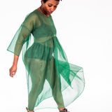 The Everything Dress in Forest Green Silk Organza - House of Flint