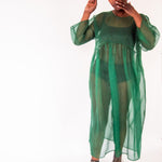 The Everything Dress in Forest Green Silk Organza - House of Flint
