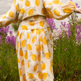 The Solstice Shirt in Lemons print double gauze - House of Flint