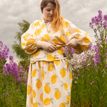 The Solstice Shirt in Lemons print double gauze - House of Flint