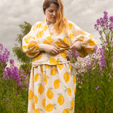 The Solstice Shirt in Lemons print double gauze - House of Flint