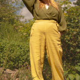 The Avery Trousers in Lemon curd
