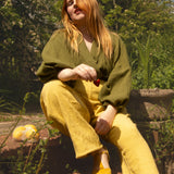 The Avery Trousers in Lemon curd